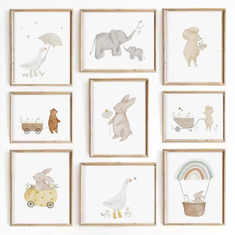 Boho Cartoon Farm Animals Wall - Agriculture Vertical Farming recension och pris